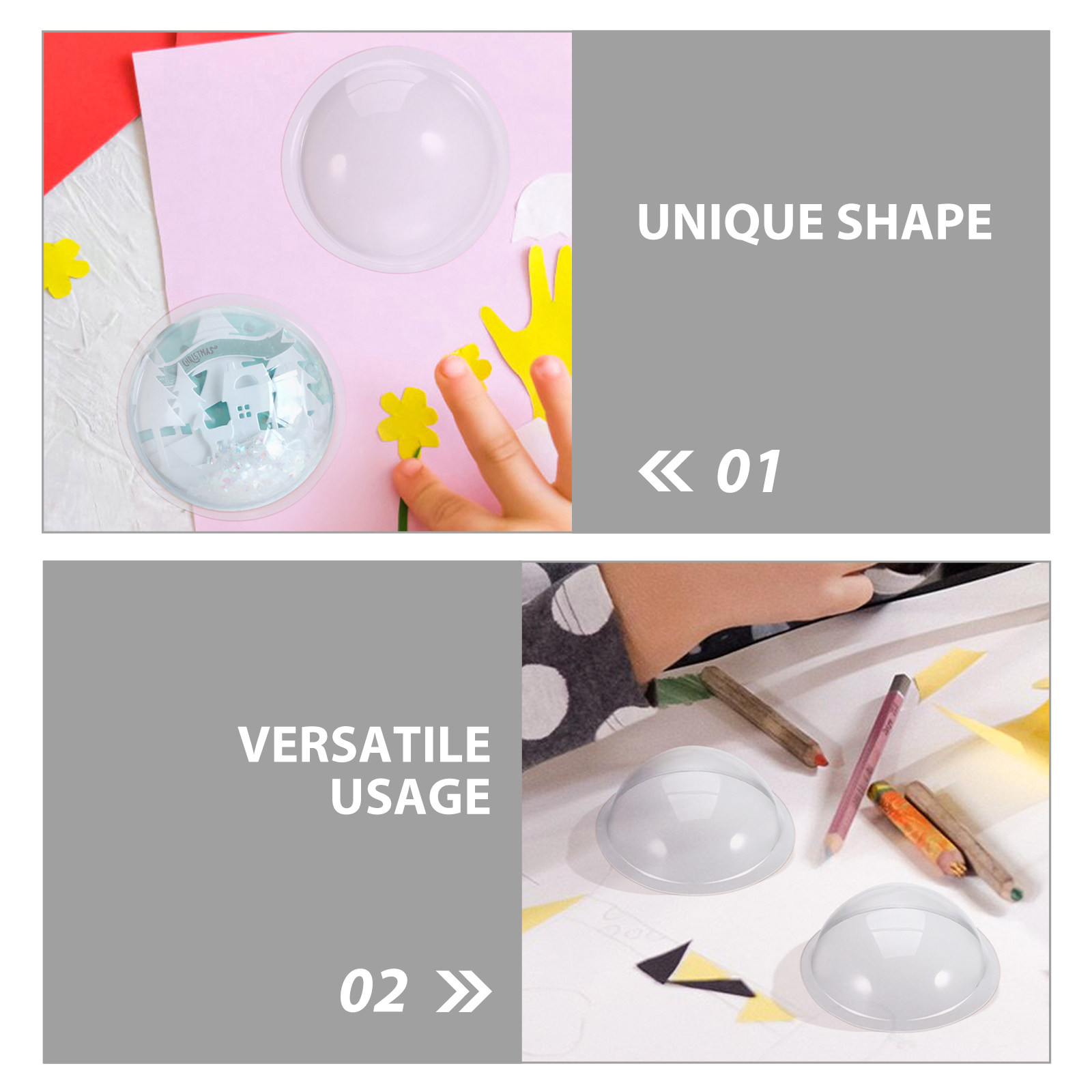 30Pcs Christmas Village Decora – Plastic Dome Clear recenzja i cena