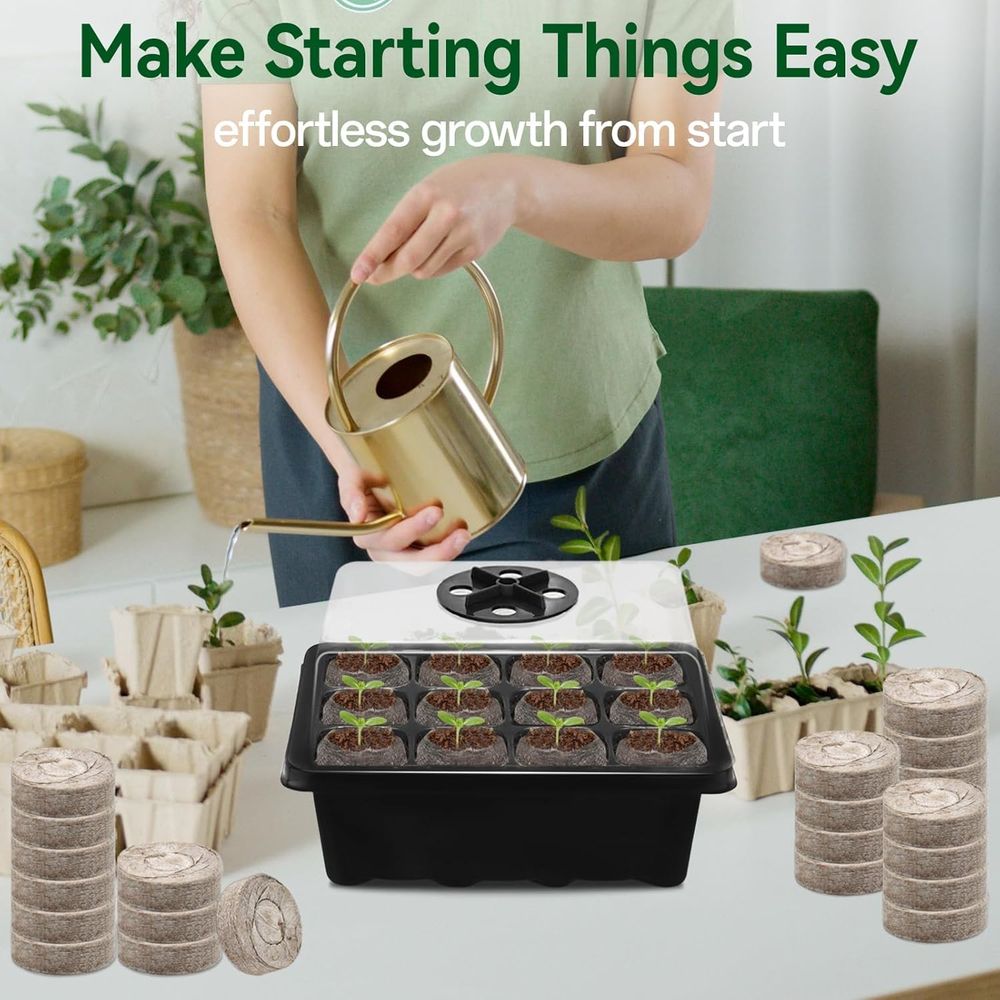 4 Pack Seed Starter Tray with  – Peat Pellet Tray recenzja i cena