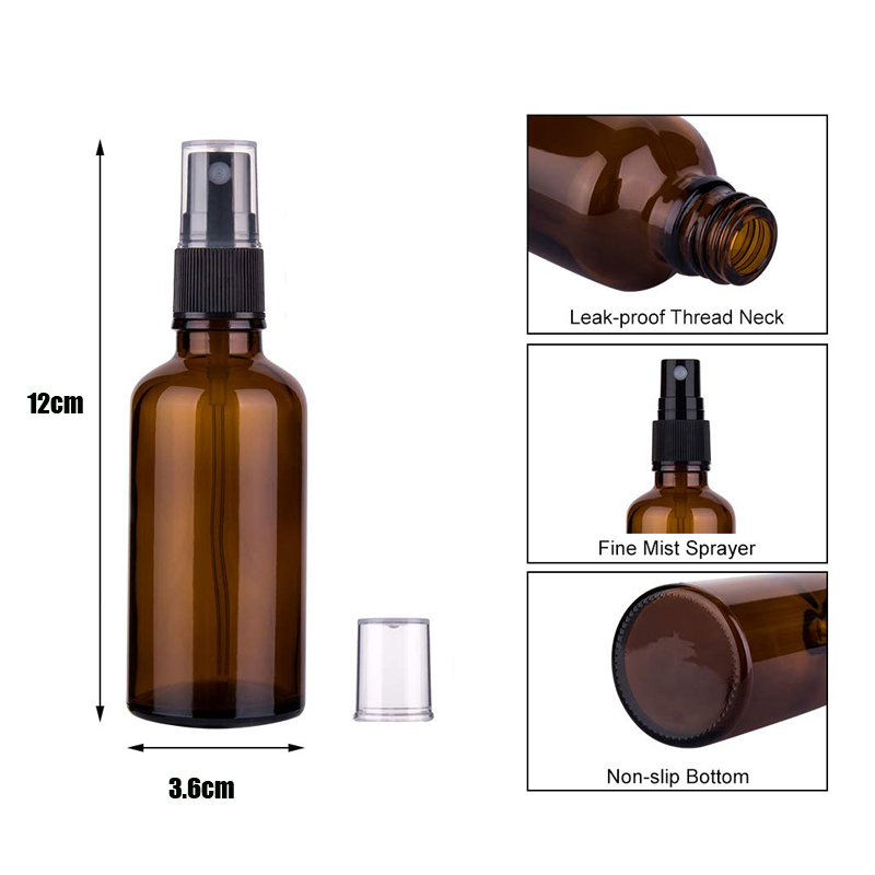 4pcs 50ml Amber Glass Spray Bo – Misting Bottle Fine recenzja i cena