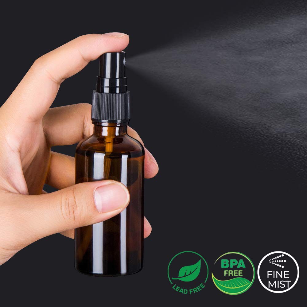 4pcs 50ml Amber Glass Spray Bo – Misting Bottle Fine recenzja i cena